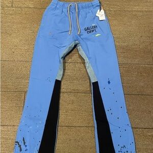 Gallery Dept. Blue Joggers with Paint Splatter